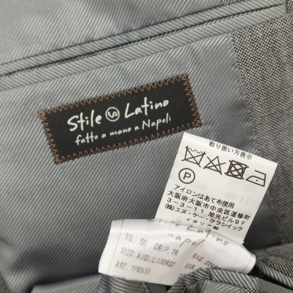 【中古】スティレ ラティーノ STILE LATINO ウールモヘヤ 3つボタンスーツ グレー【サイズ50】【 状態ランクB 】【 メンズ 】
