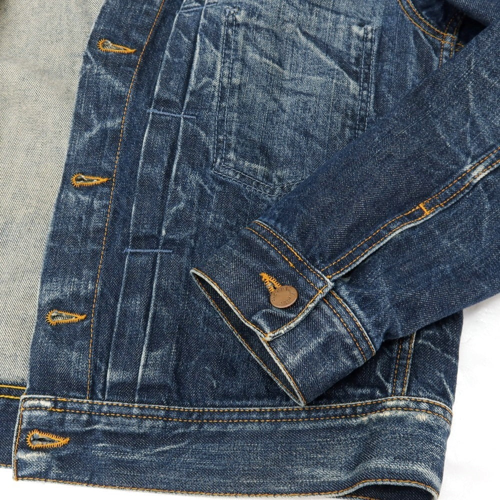 【中古】ヌーディージーンズ Nudie Jeans SONNY コットン デニムジャケット ネイビー【サイズM】【 状態ランクB 】【 メンズ 】