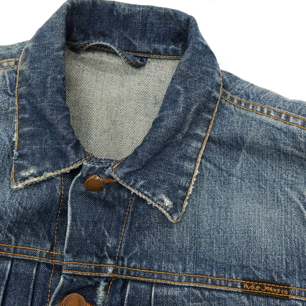 【中古】ヌーディージーンズ Nudie Jeans SONNY コットン デニムジャケット ネイビー【サイズM】【 状態ランクB 】【 メンズ 】