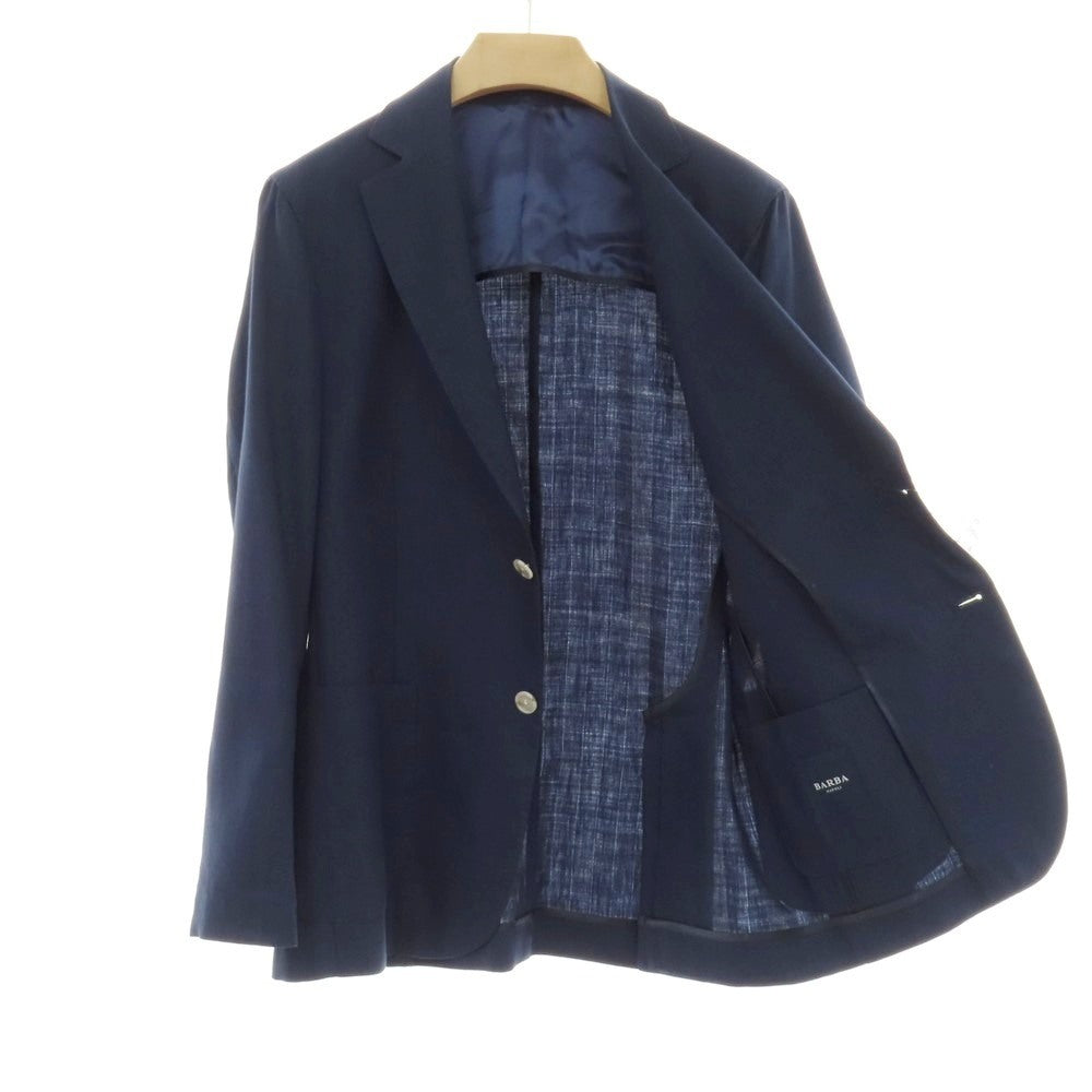 【中古】バルバ BARBA EASY JAP BM リネンウール 2B テーラードジャケット ネイビー【サイズ50】【 状態ランクB 】【 メンズ 】