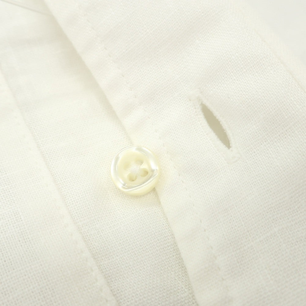 【中古】ギローバー GUY ROVER リネンコットン ワンピースカラー プルオーバー カジュアルシャツ ホワイト【サイズM】【 状態ランクC 】【 メンズ 】
