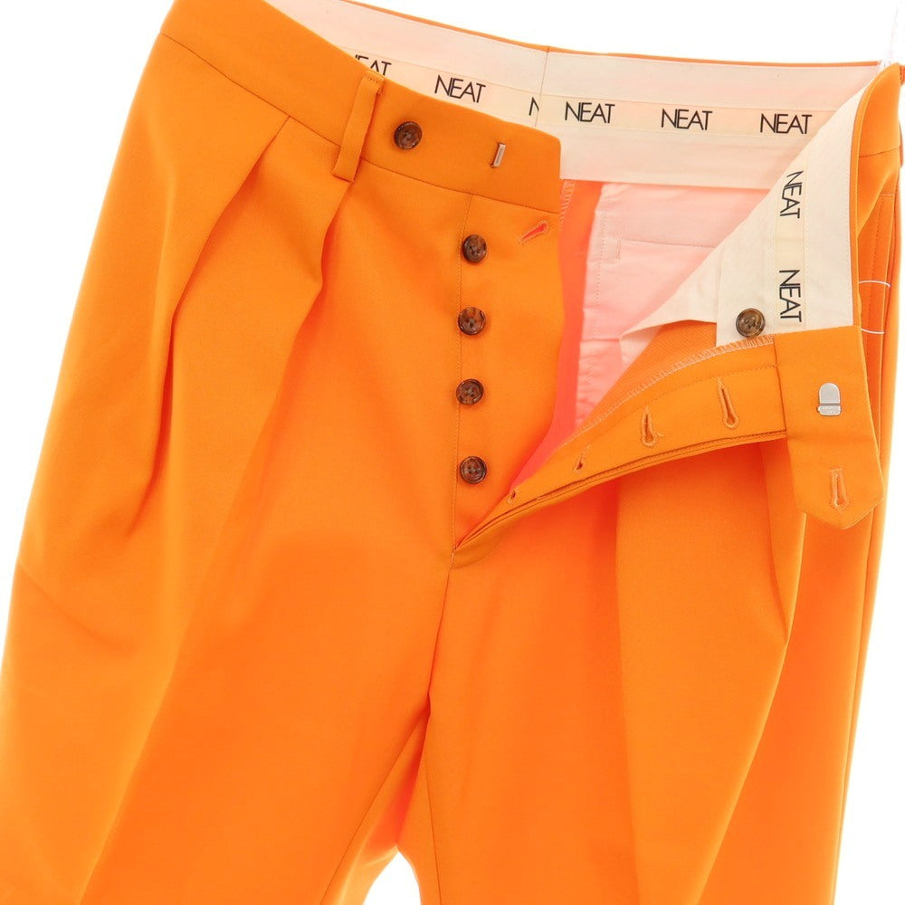 【中古】ニート NEAT ポリエステルコットン カジュアルスラックスパンツ オレンジ【サイズ46】【 状態ランクB 】【 メンズ 】
