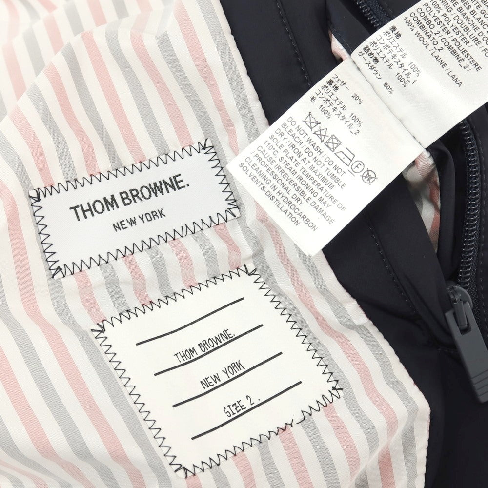 【中古】トムブラウン THOM BROWNE ダウンフィル 4バー スキージャケット ダウンジャケット ダークネイビー【サイズ2】【 状態ランクC 】【 メンズ 】