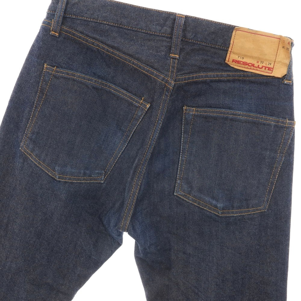【中古】リゾルト RESOLUTE 710 コットン デニムパンツ ジーンズ ネイビー【サイズ32】【 状態ランクC 】【 メンズ 】
