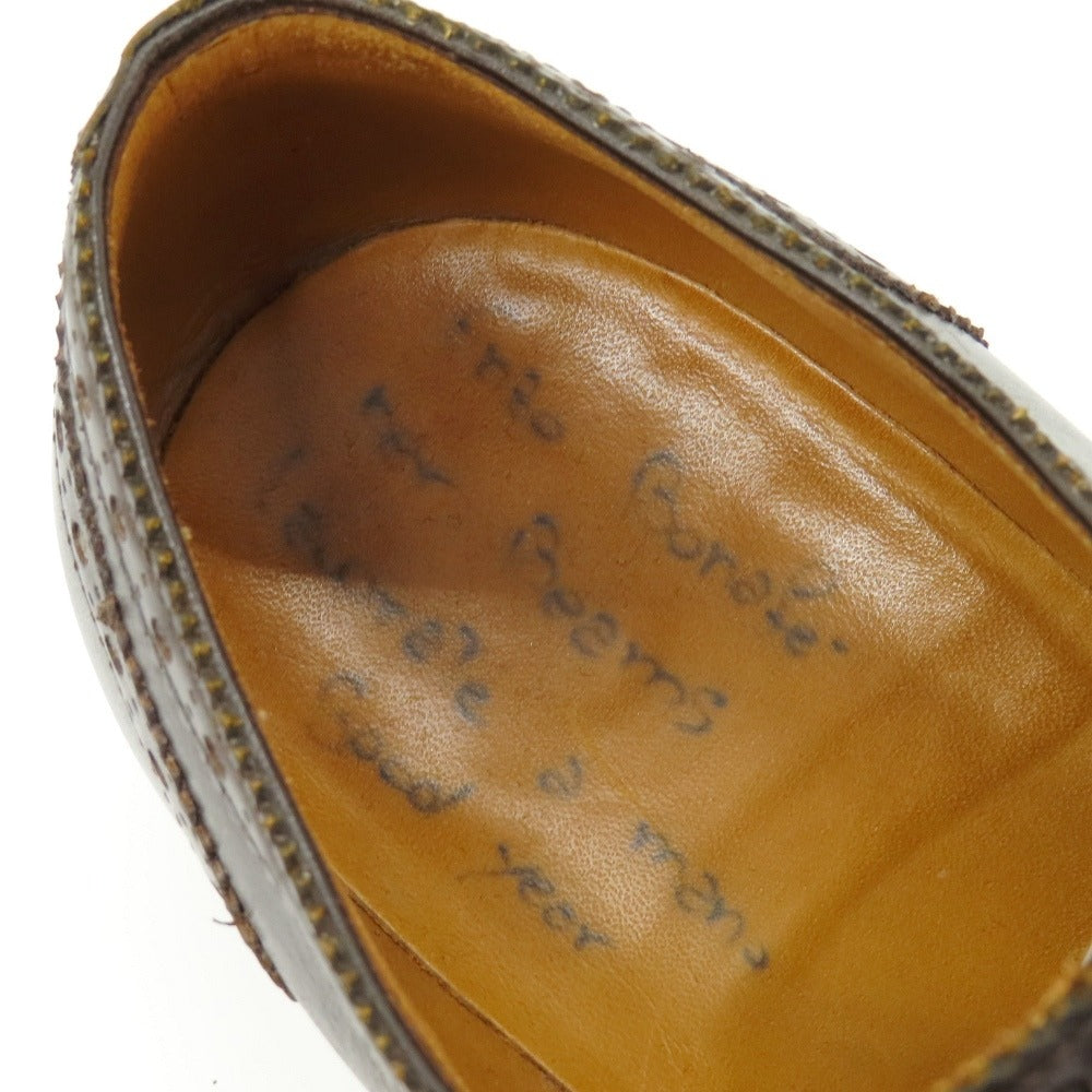 【中古】エンツォ ボナフェ Enzo Bonafe BEAMS別注 カーフ ドレスシューズ ブラウン【サイズ6 1/2】【 状態ランクC 】【 メンズ 】