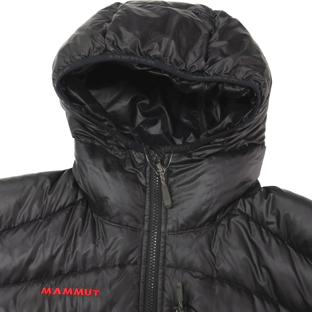 【中古】マムート Mammut リップストップナイロン フーデッド ダウンジャケット ブラック【サイズ表記なし(M位)】【 状態ランクC 】【 メンズ 】