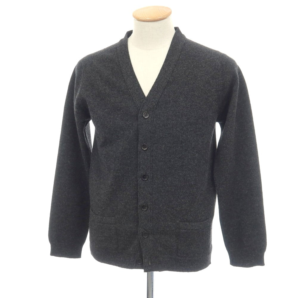 【中古】ウィリアムロッキー WILLIAM LOCKIE ニューラムズウール カーディガン ダークグレー【サイズ36/92cm】【 状態ランクB 】【 メンズ 】