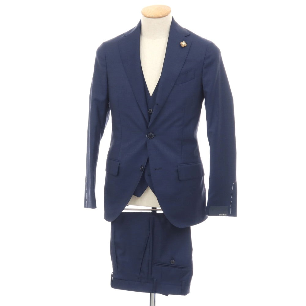 【中古】ラルディーニ LARDINI スリーピース ウール 3つボタンスーツ ネイビー【サイズ42 7REG】【 状態ランクA 】【 メンズ 】