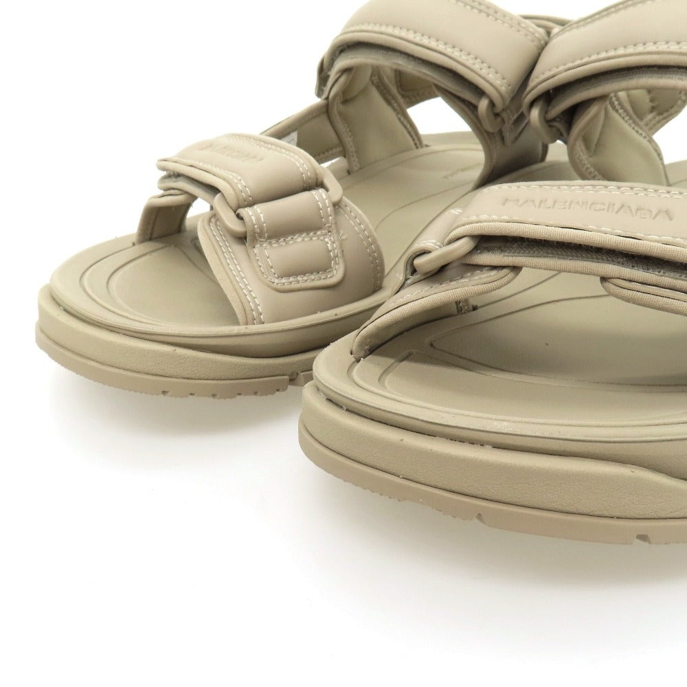 【中古】【未使用】バレンシアガ BALENCIAGA 合成皮革 サンダル ベージュ【サイズ41】【 状態ランクS 】【 メンズ 】