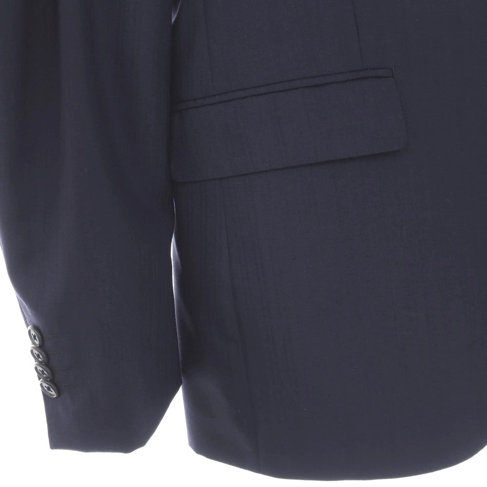 【中古】アザブテーラー azabu tailor JET CRUISE ウール ストライプ 2つボタンスーツ ネイビー【サイズ46/85】【 状態ランクB 】【 メンズ 】