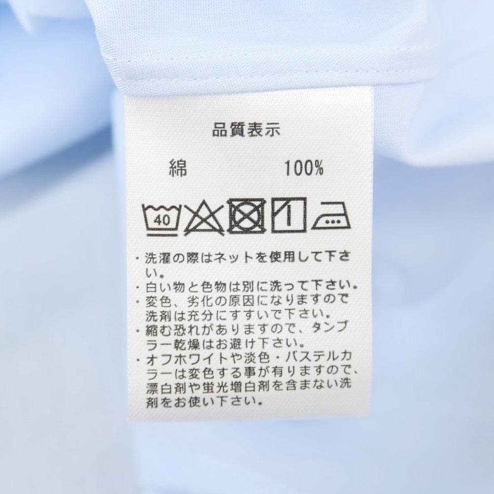 【中古】アザブテーラー azabu tailor コットン レギュラーカラー ドレスシャツ ブルー【サイズ表記なし(M位)】【 状態ランクA 】【 メンズ 】