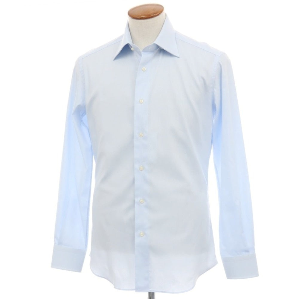 【中古】アザブテーラー azabu tailor コットン レギュラーカラー ドレスシャツ ブルー【サイズ表記なし(M位)】【 状態ランクA 】【 メンズ 】