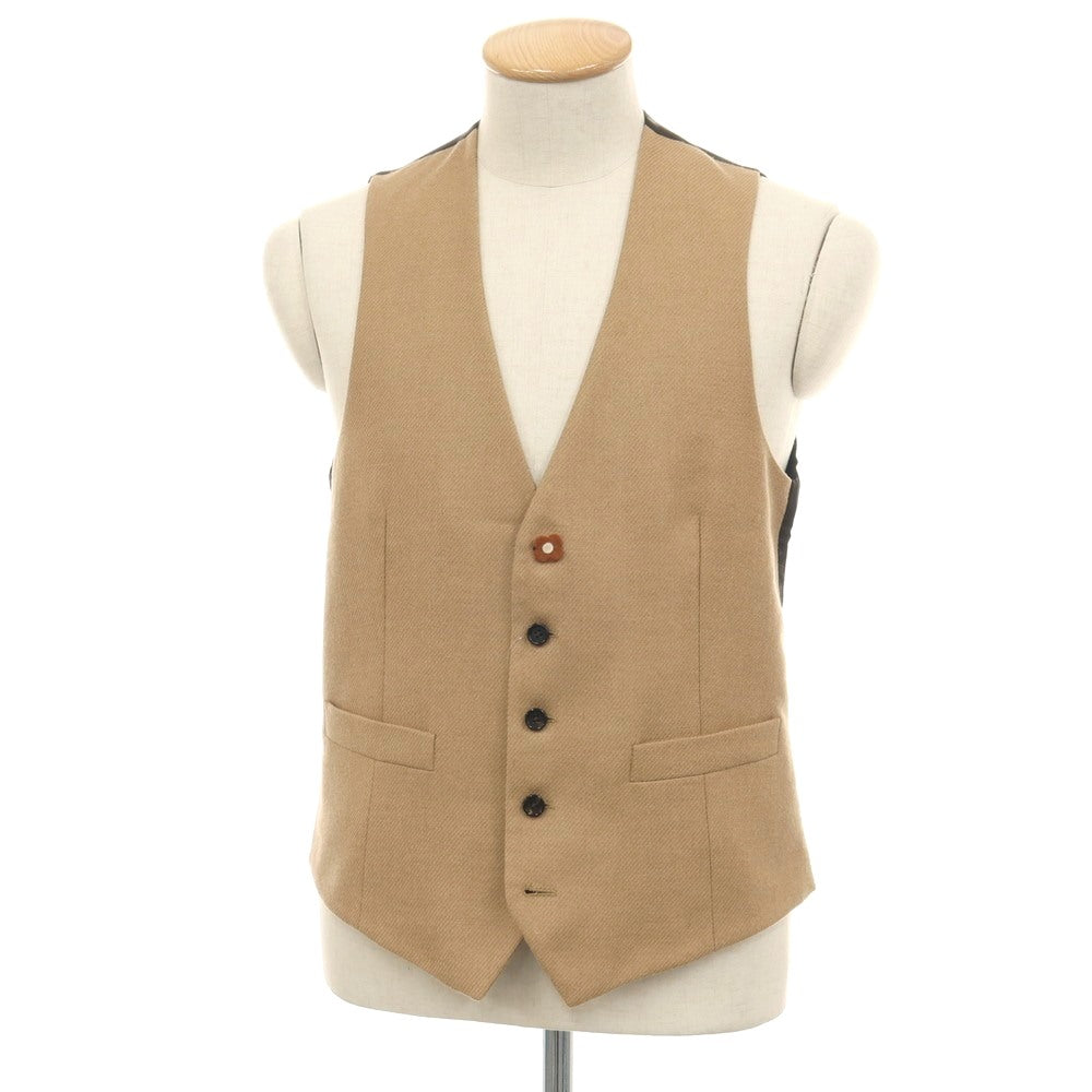 【中古】ラルディーニ LARDINI キャメルウールシルク ドレス系ジレ ベスト キャメル【サイズ44】【 状態ランクC 】【 メンズ 】