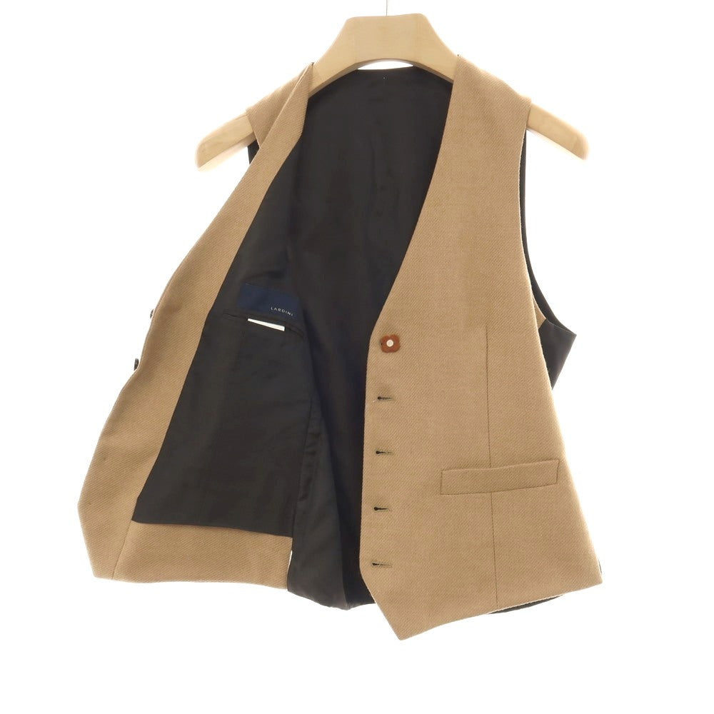 【中古】ラルディーニ LARDINI キャメルウールシルク ドレス系ジレ ベスト キャメル【サイズ44】【 状態ランクC 】【 メンズ 】