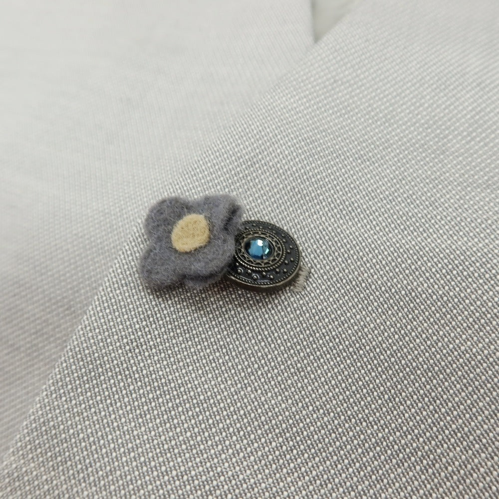 【中古】ラルディーニ LARDINI シルクウール ドレス系ジレ ベスト ライトグレー【サイズ48】【 状態ランクB 】【 メンズ 】