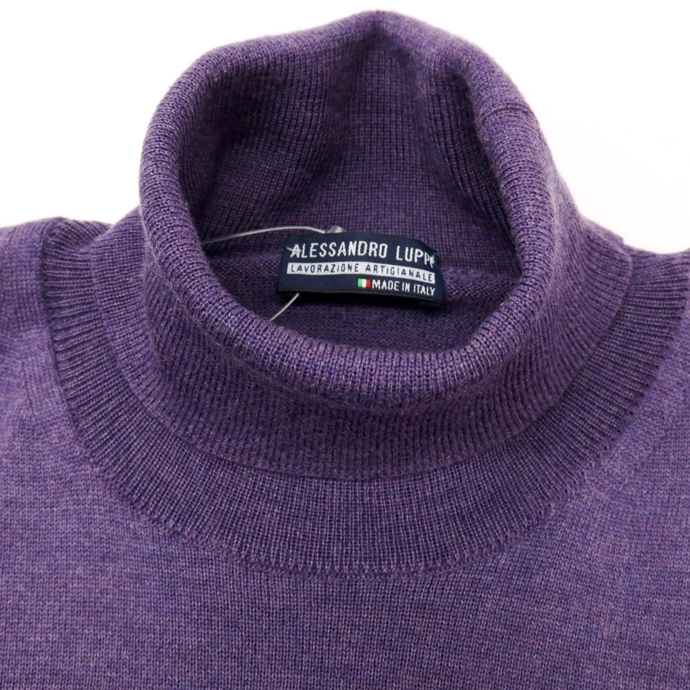 【中古】アレッサンドロルッピ Alessandro Luppi ウール タートルネック プルオーバーニット パープル【サイズ44】【 状態ランクB 】【 メンズ 】