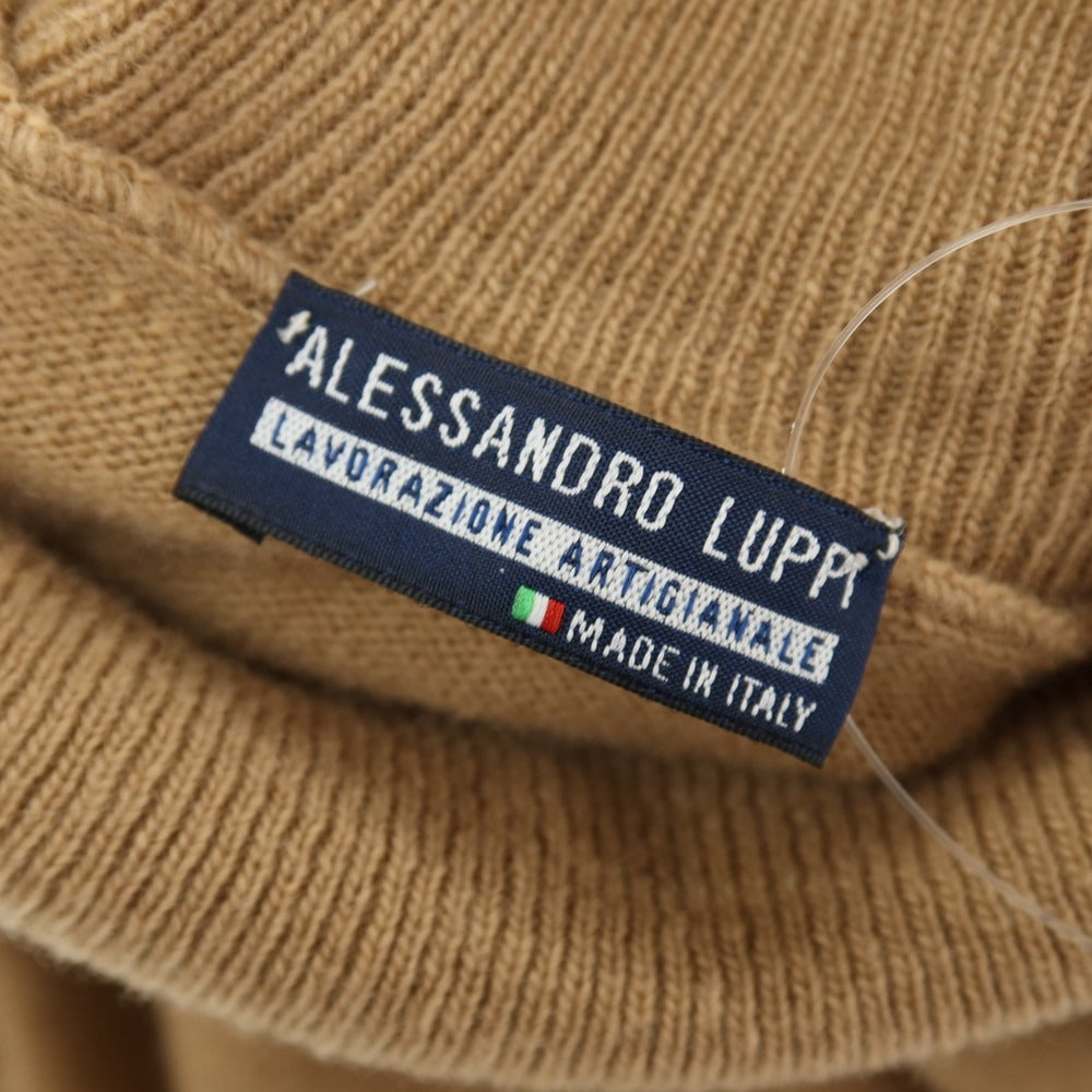 【中古】アレッサンドロルッピ Alessandro Luppi ウールカシミヤ タートルネック プルオーバーニット キャメルベージュ【サイズ44】【 状態ランクB 】【 メンズ 】