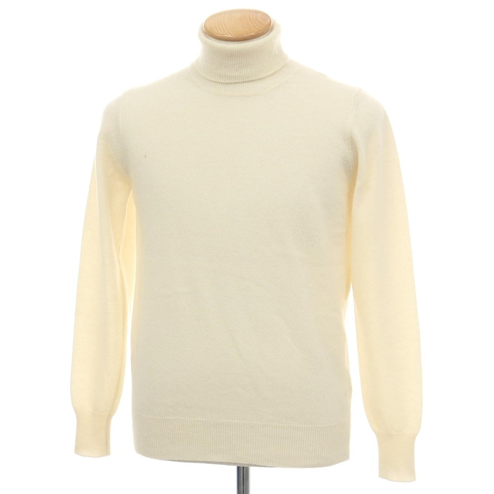 【中古】アレッサンドロルッピ Alessandro Luppi ウールカシミヤ タートルネック プルオーバーニット アイボリー【サイズ44】【 状態ランクC 】【 メンズ 】