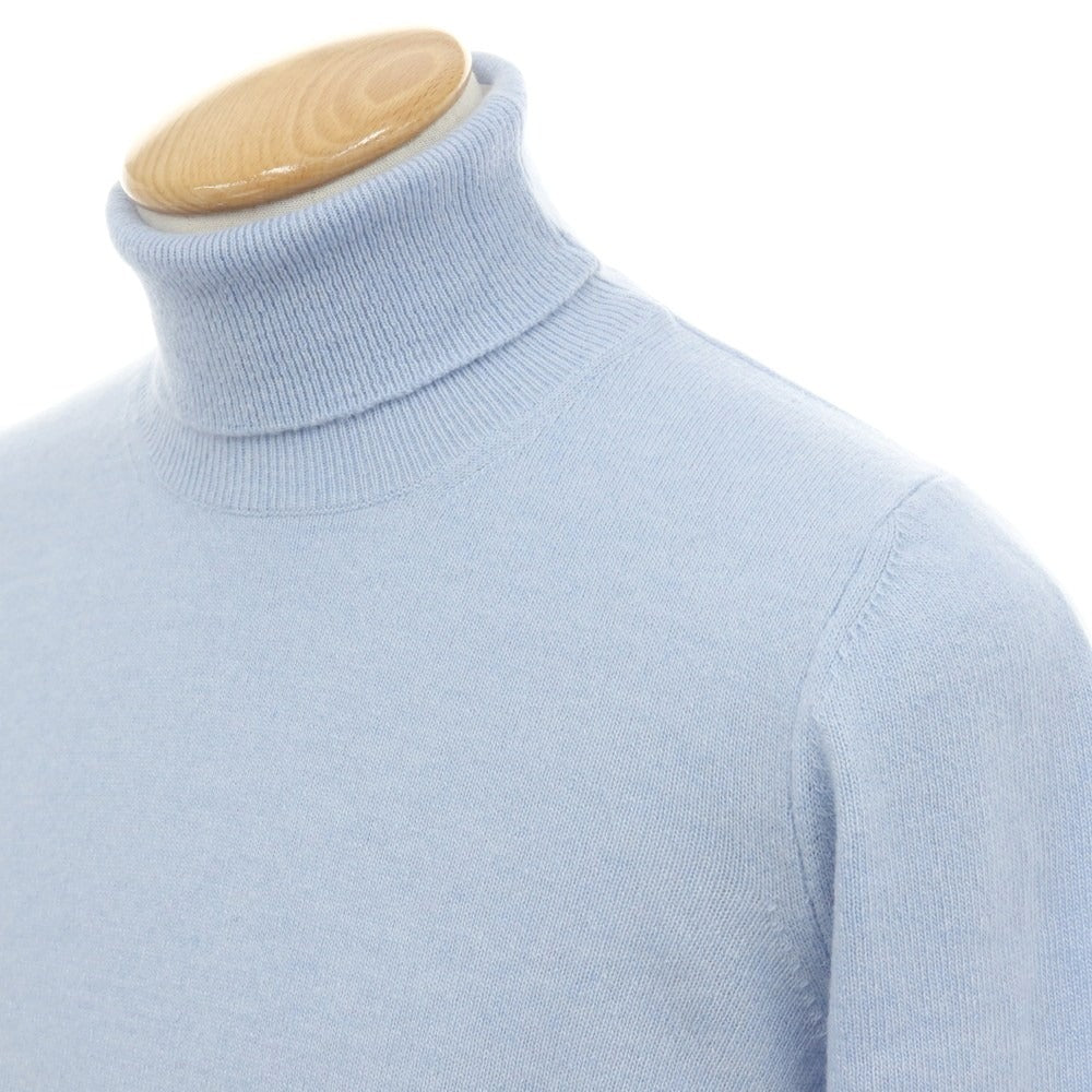 【中古】アレッサンドロルッピ Alessandro Luppi ウールカシミヤ タートルネック プルオーバーニット ライトブルー【サイズ44】【 状態ランクA 】【 メンズ 】