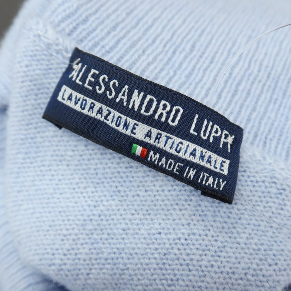 【中古】アレッサンドロルッピ Alessandro Luppi ウールカシミヤ タートルネック プルオーバーニット ライトブルー【サイズ44】【 状態ランクA 】【 メンズ 】