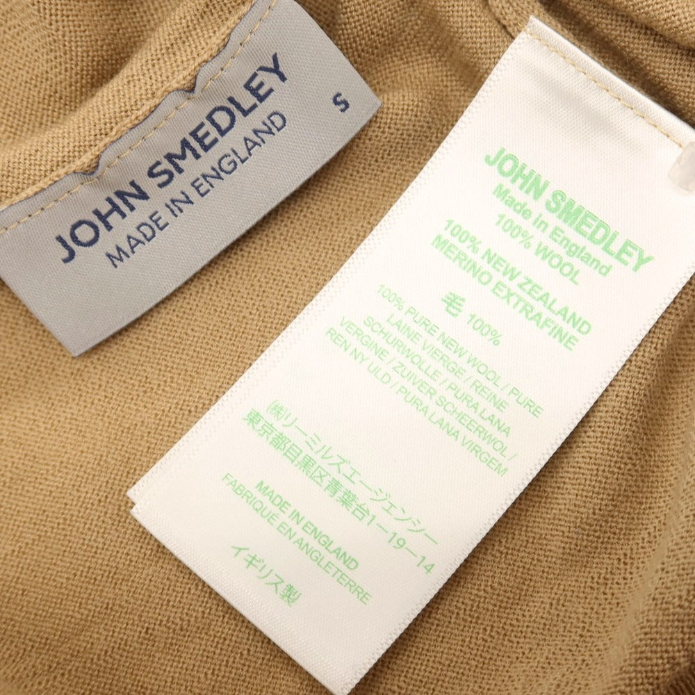 【中古】ジョンスメドレー JOHN SMEDLEY ハイゲージ ウール タートルネック プルオーバーニット キャメルベージュ【サイズS】【 状態ランクC 】【 メンズ 】