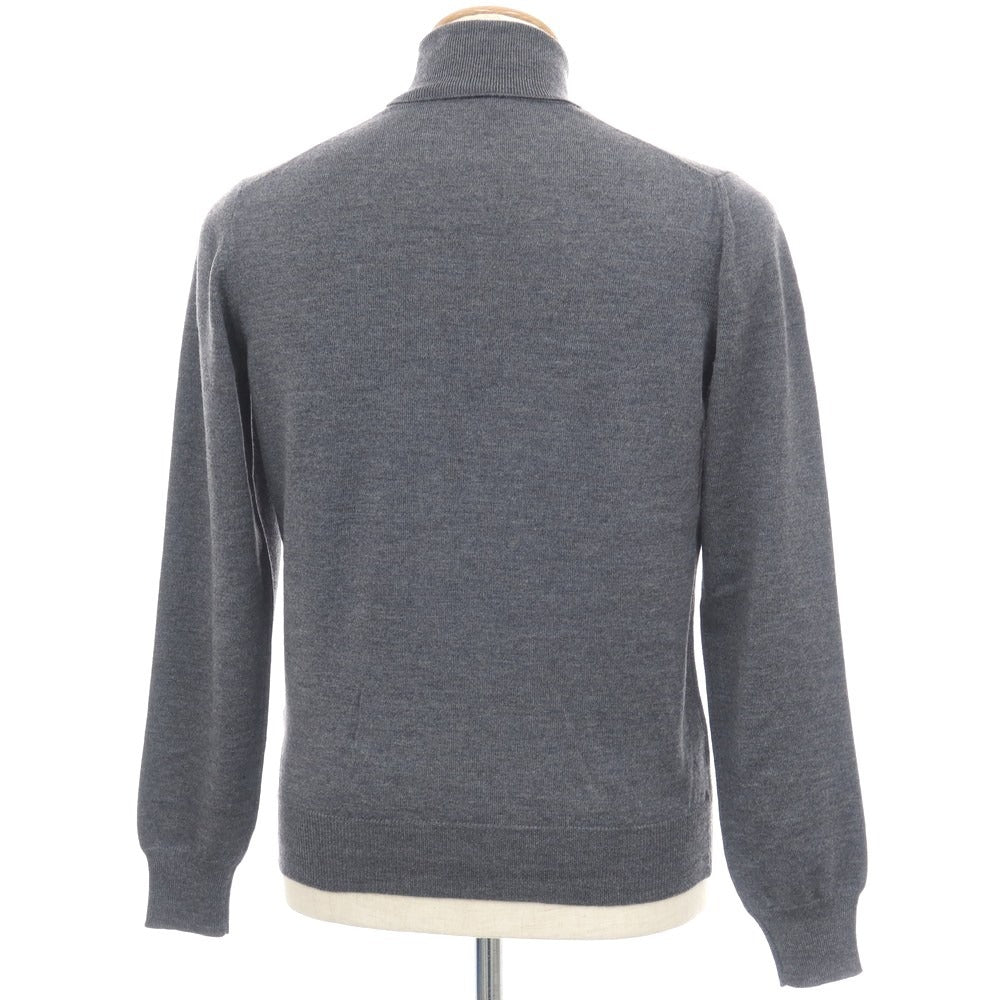 【中古】グランサッソ GRAN SASSO ウール タートルネック プルオーバーニット グレー【サイズ44】【 状態ランクB 】【 メンズ 】