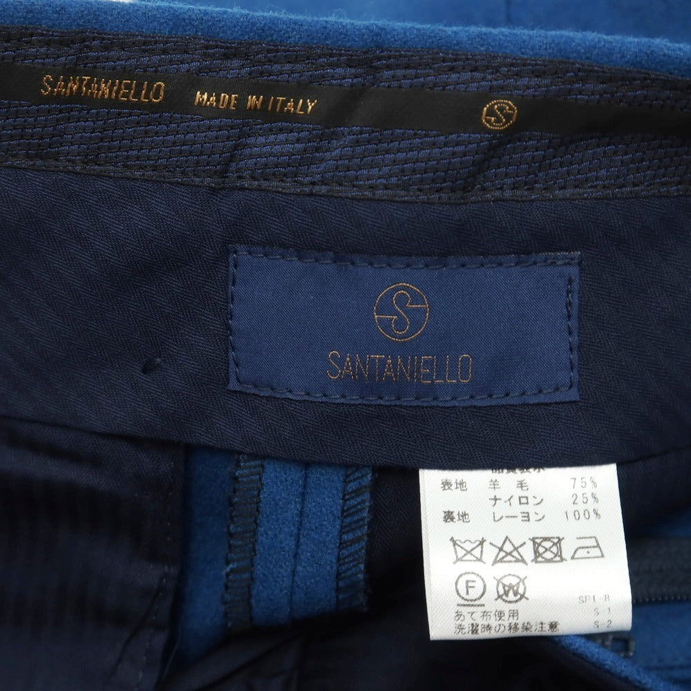 【中古】サンタニエッロ SANTANIELLO RIMA ウールナイロン ドレススラックスパンツ ブルー系【サイズ44】【 状態ランクA 】【 メンズ 】