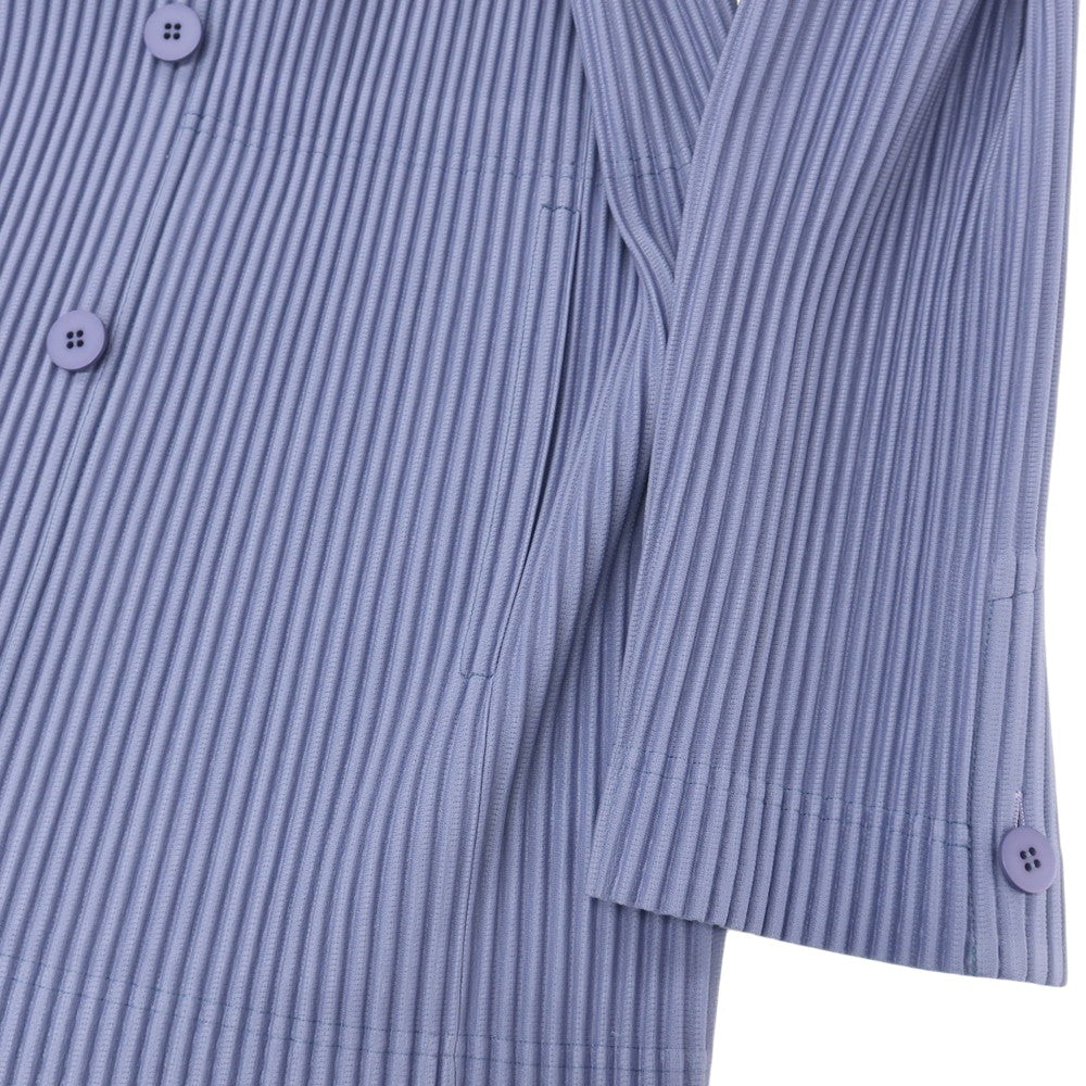 【中古】オム プリッセ イッセイミヤケ HOMME PLISSE ISSEY MIYAKE 2026年春夏 プリーツ加工 ダブル4B カジュアルジャケット ダスティバイオレット【サイズ表記なし(L位)】【 状態ランクA 】【 メンズ 】