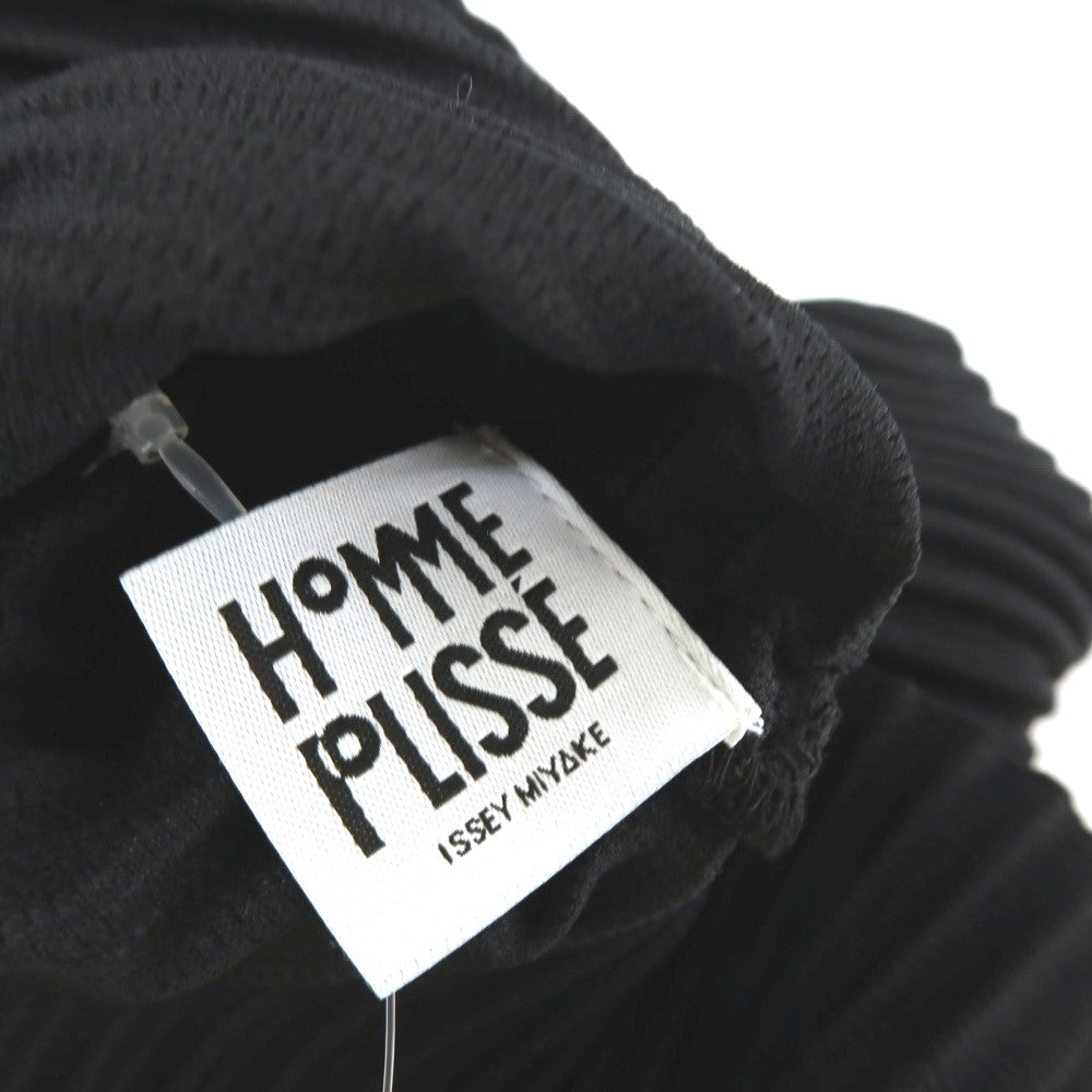 【中古】オム プリッセ イッセイミヤケ HOMME PLISSE ISSEY MIYAKE 2026年春夏 プリーツジャージー ショート丈 モックネック カットソー ブラック【サイズ表記なし(L位)】【 状態ランクA 】【 メンズ 】