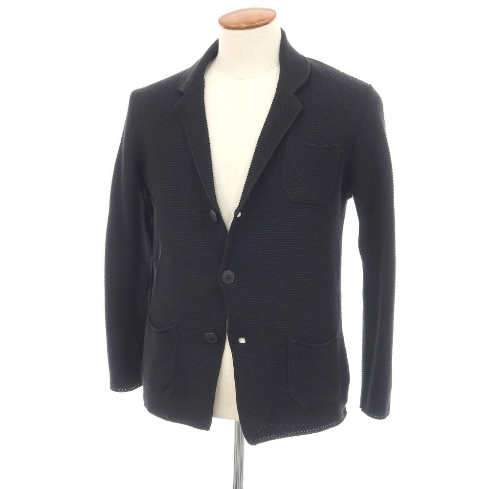 【中古】アザブテーラー azabu tailor R&BLUES コットンアクリル ジャケット型 カーディガン ブラック【サイズM】【 状態ランクB 】【 メンズ 】