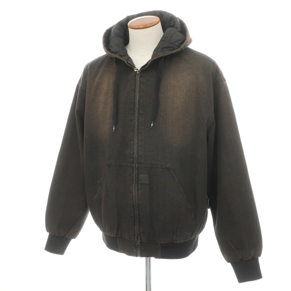 【中古】ディーシーシューズ DC SHOES コットンポリエステルレーヨンポリウレタン フーデッド 中綿ブルゾン ブラウンxブラック【サイズM】【 状態ランクB 】【 メンズ 】