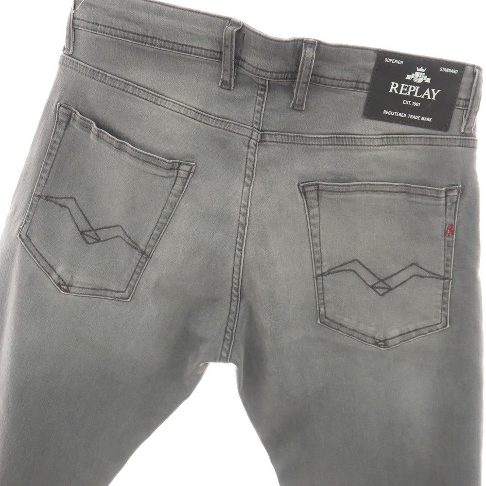 【中古】リプレイ REPLAY GROVER ストレッチ コットン デニムパンツ ジーンズ グレー【サイズ33】【 状態ランクA 】【 メンズ 】