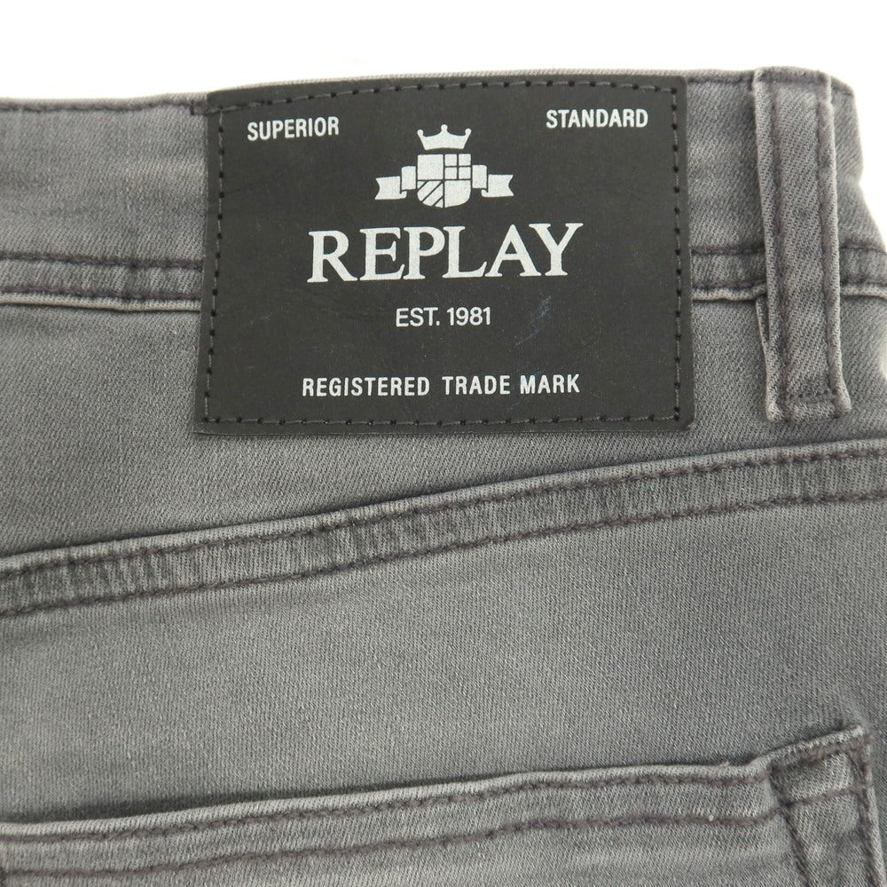 【中古】リプレイ REPLAY GROVER ストレッチ コットン デニムパンツ ジーンズ グレー【サイズ33】【 状態ランクA 】【 メンズ 】