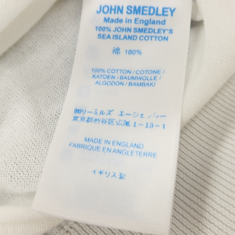 【中古】ジョンスメドレー JOHN SMEDLEY シーアイランドコットン ハイゲージ 半袖 ポロニット ホワイト【サイズS】【 状態ランクB 】【 メンズ 】