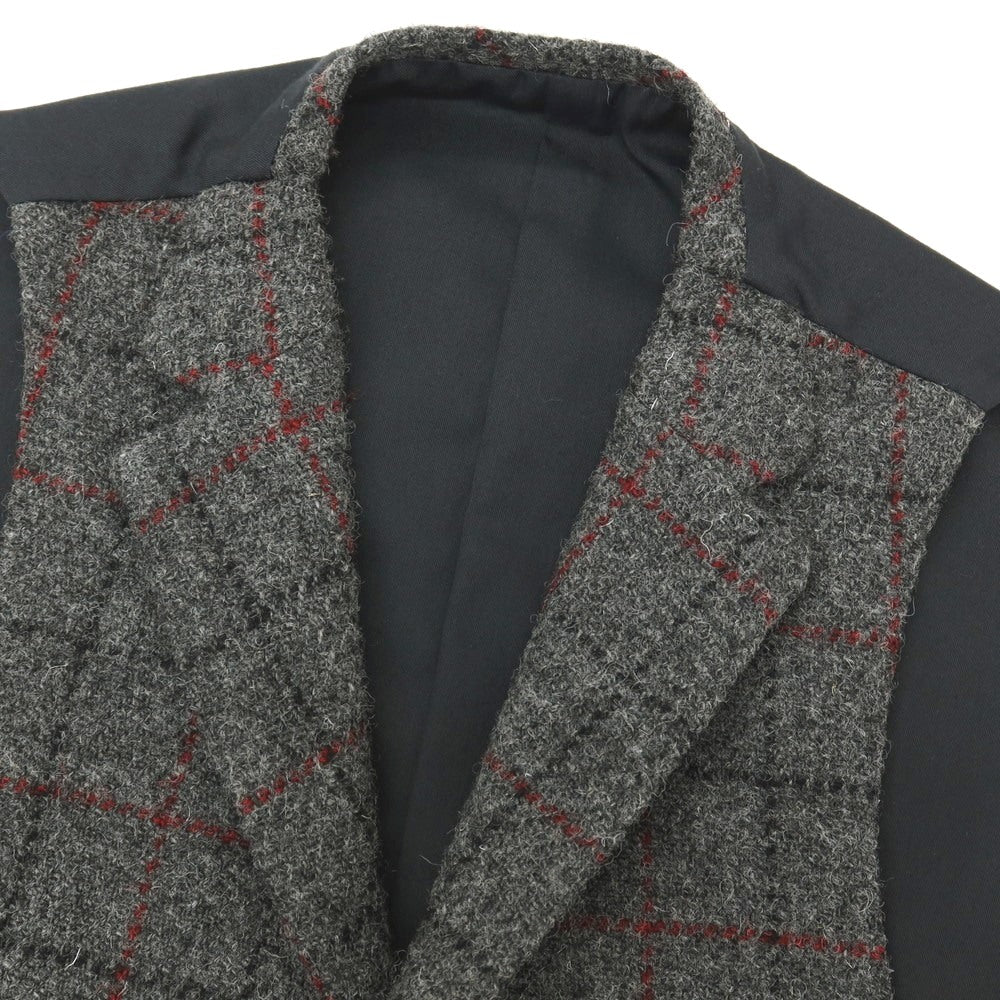 【中古】オックスフォードクラシック OXFORD CLASSIC ウール ハリスツイード チェック カジュアル系ジレ ベスト グレー【サイズ表記なし(M位)】【 状態ランクB 】【 メンズ 】