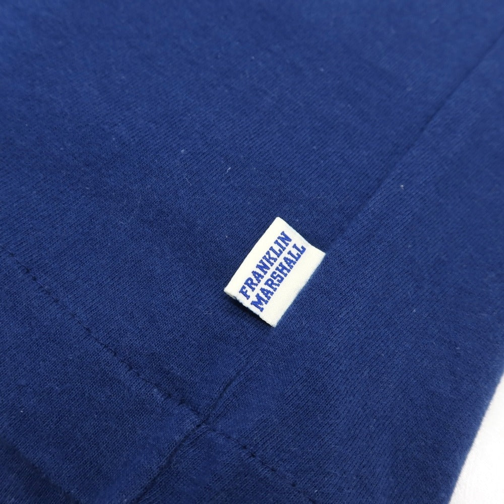 【中古】フランクリンマーシャル FRANKLIN&MARSHALL コットン クルーネック 半袖Tシャツ ネイビーブルー系【サイズXS】【 状態ランクC 】【 メンズ 】