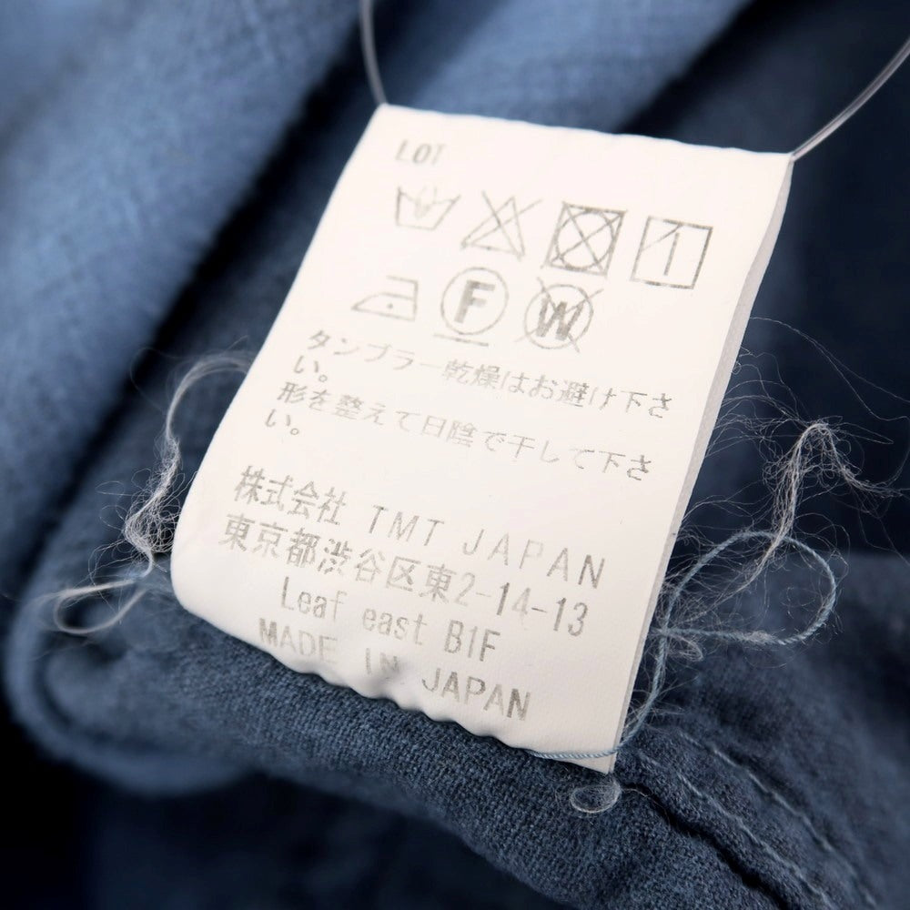 【中古】ティーエムティー T.M.T ダブルガーゼ オンブレチェック ウエスタンシャツ ブルーxブラック【サイズS】【 状態ランクC 】【 メンズ 】