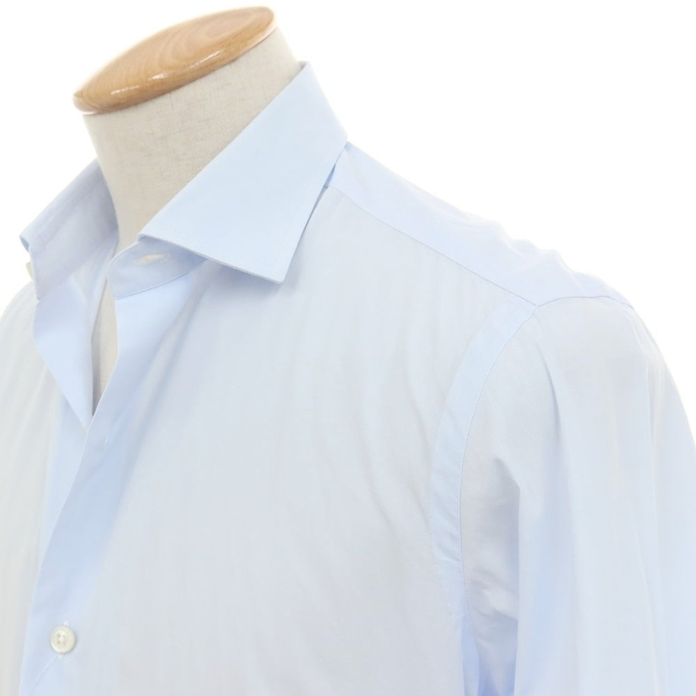 【中古】マリアサンタンジェロ Maria Santangelo コットン系 セミワイドカラー ドレスシャツ ライトブルー【サイズ38】【 状態ランクC 】【 メンズ 】