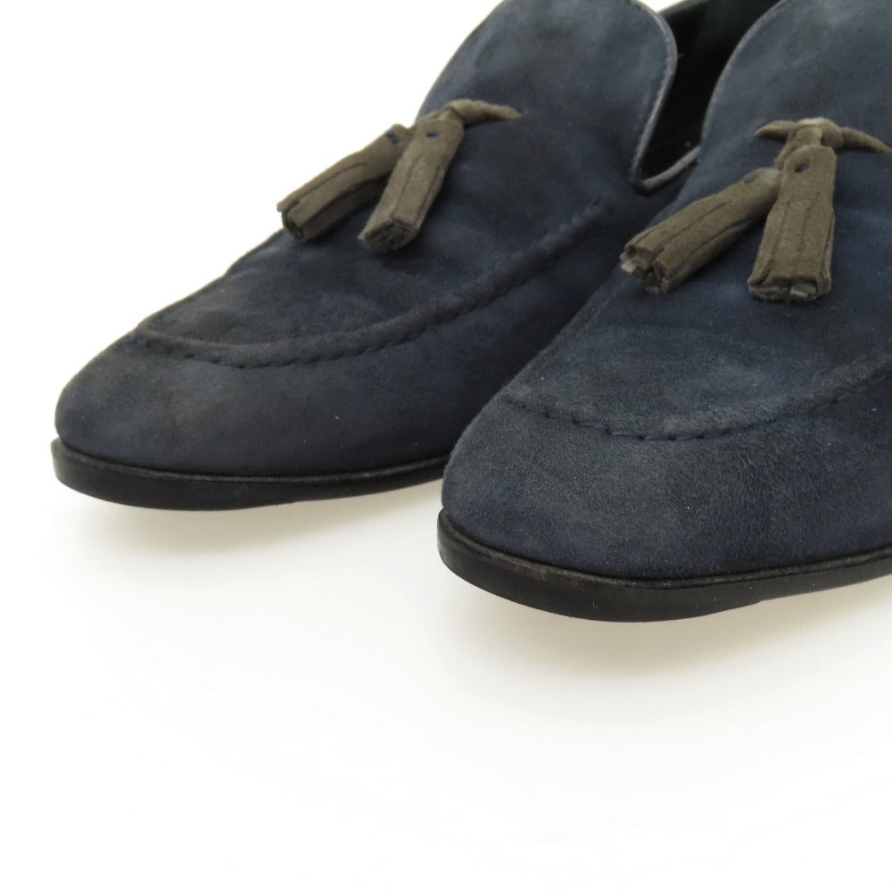 【中古】フェランテ FERRANTE スエード ローファー ネイビー【サイズ6】【 状態ランクC 】【 メンズ 】