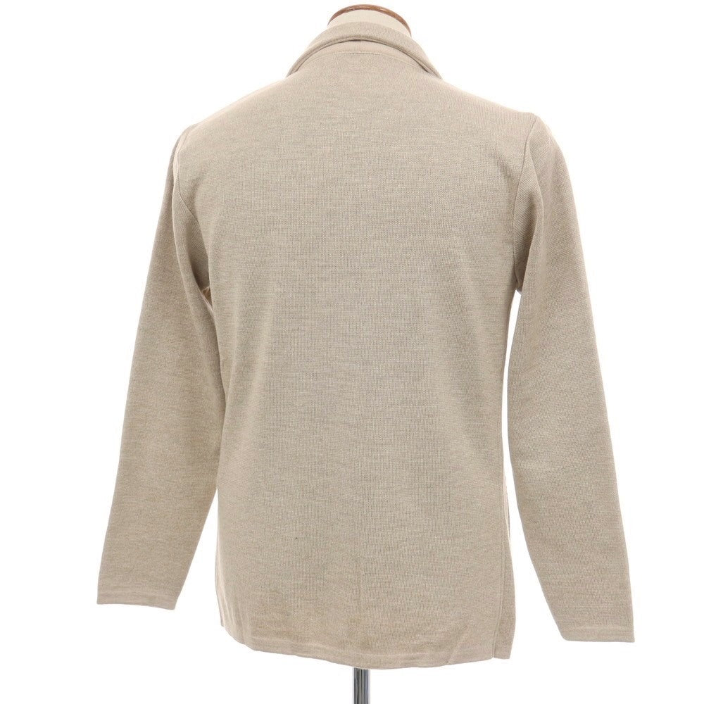 【中古】パオローニ PAOLONI ウールアクリル ダブル4B ニットジャケット ベージュ【サイズ48】【 状態ランクA 】【 メンズ 】