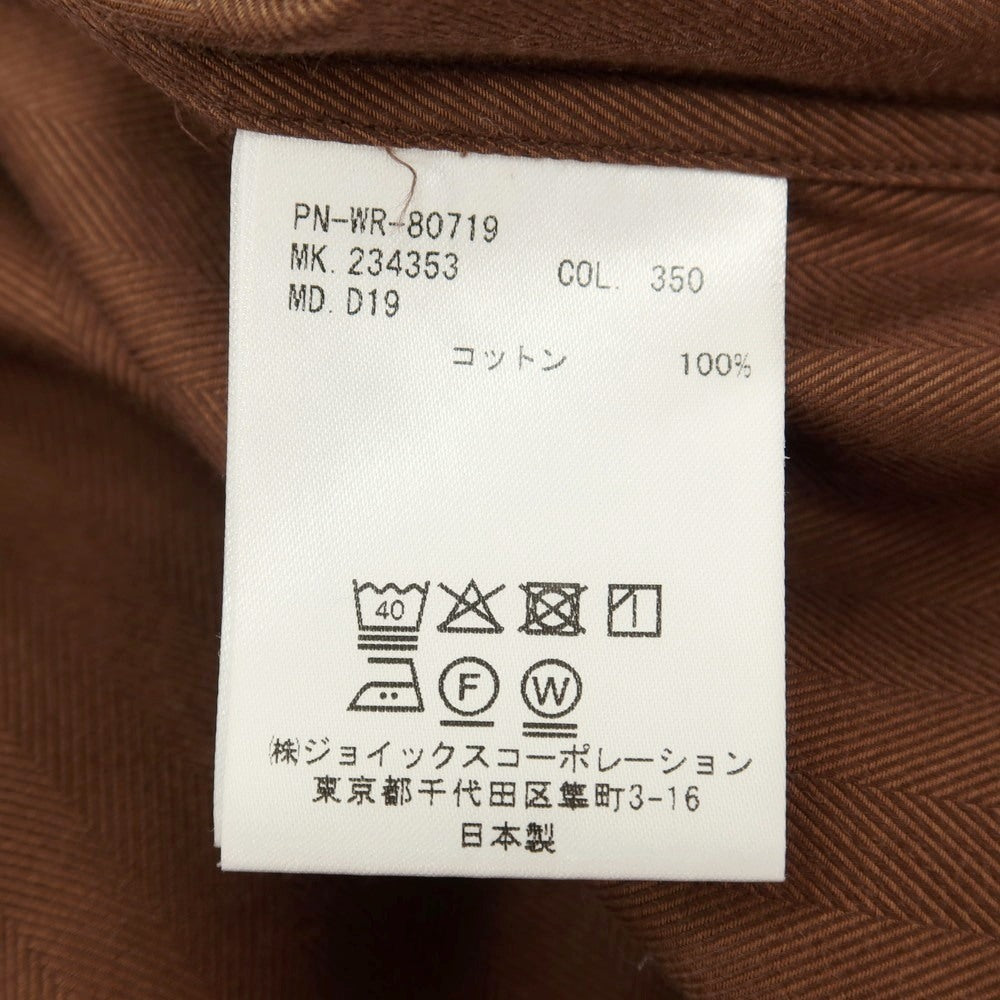 【中古】ポールスミスコレクション PAUL SMITH COLLECTION コットン ヘリンボーン レギュラーカラー カジュアルシャツ ブラウン【サイズM】【 状態ランクB 】【 メンズ 】