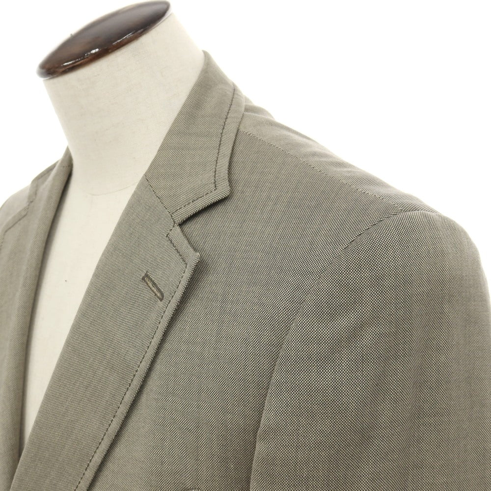 【中古】ジーゼニア Z Zegna ウールシルク 2B テーラードジャケット ライトグレージュxチャコール【サイズ50 R】【 状態ランクB 】【 メンズ 】