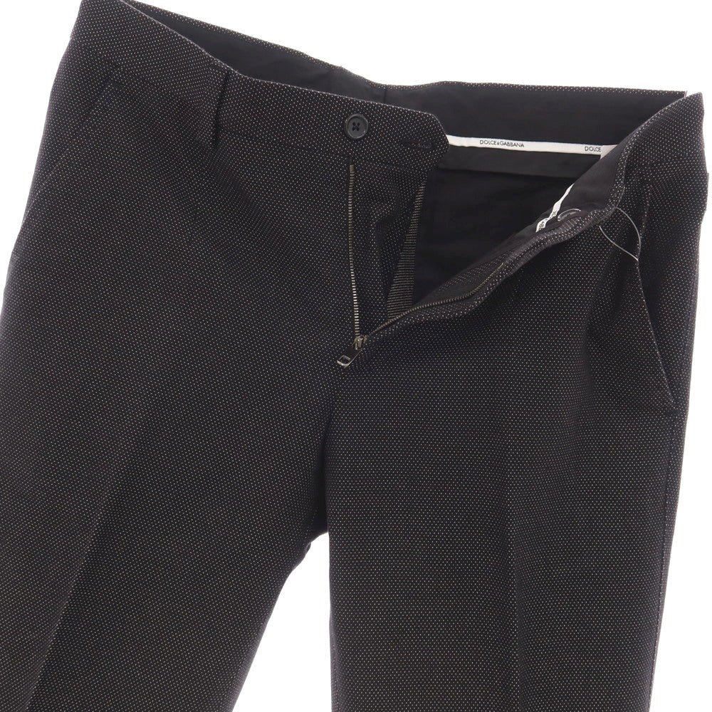 【中古】ドルチェアンドガッバーナ DOLCE&GABBANA コットン ドット カジュアルスラックスパンツ ブラックxホワイト【サイズ44】【 状態ランクB 】【 メンズ 】