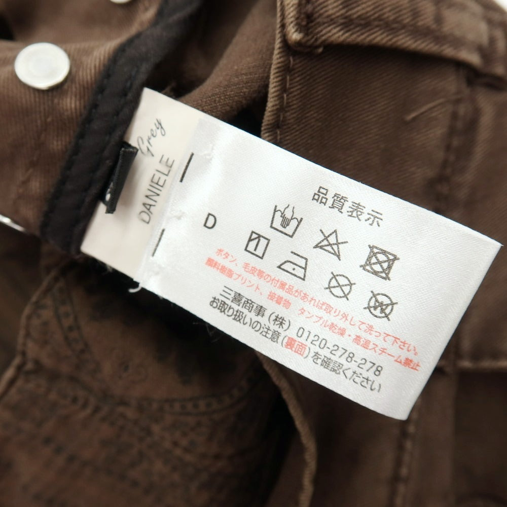 【中古】ダニエレアレッサンドリーニ DANIELE ALESSANDRINI grey ストレッチ コットン カーゴパンツ アッシュブラウン【サイズ32】【 状態ランクC 】【 メンズ 】