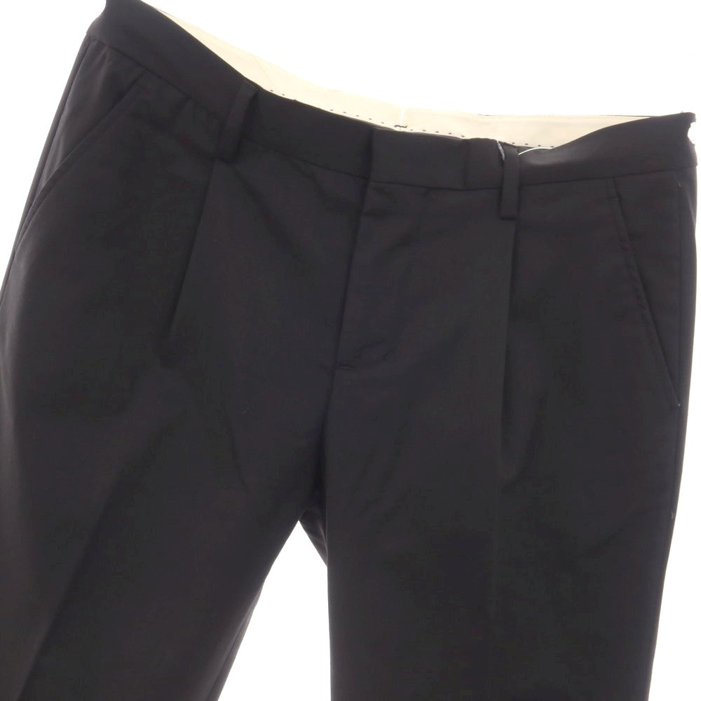 【中古】アントレアミ ENTRE AMIS ストレッチ ウールポリエステル ドレススラックスパンツ ブラック【サイズ32】【 状態ランクC 】【 メンズ 】