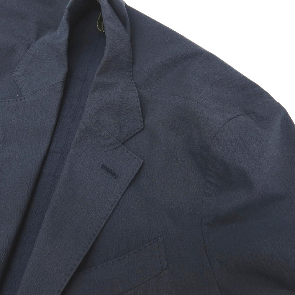 【中古】ラルディーニ LARDINI easy wear コットンポリウレタン 3つボタンスーツ セットアップ ネイビー【サイズ46 REG】【 状態ランクD 】【 メンズ 】