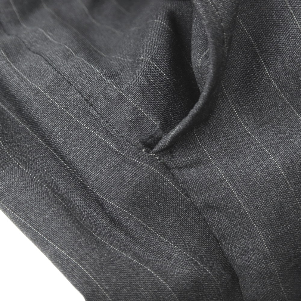 【中古】アルマーニ コレッツォーニ ARMANI COLLEZIONI ウール ピンストライプ ドレススラックスパンツ グレーxホワイト【サイズ50】【 状態ランクC 】【 メンズ 】