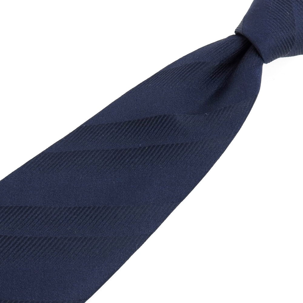 【中古】ジョルジオアルマーニ GIORGIO ARMANI シルク ストライプ柄ネクタイ ネイビー【 状態ランクC 】【 メンズ 】
