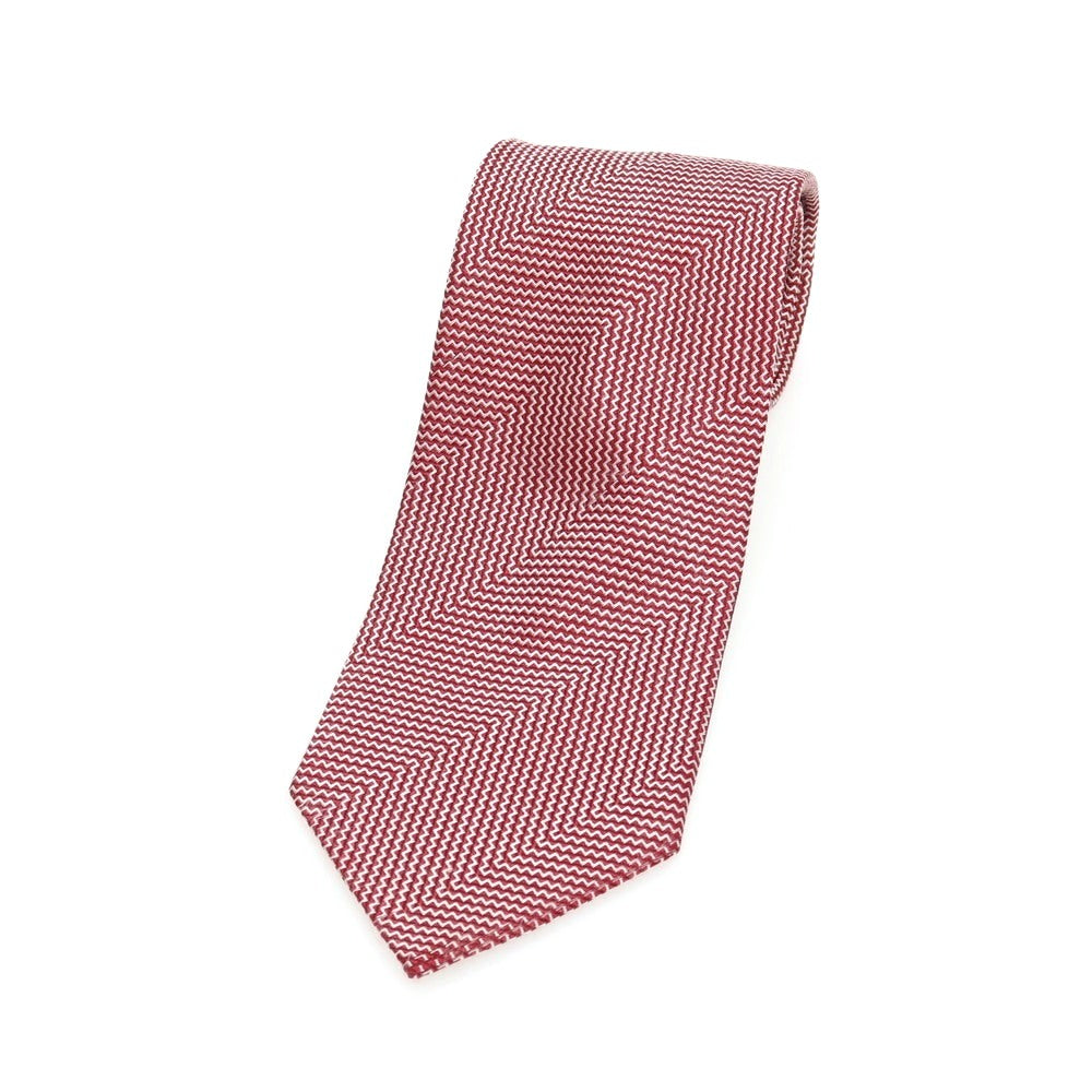 【中古】ジョルジオアルマーニ GIORGIO ARMANI シルク ネクタイ レッドxホワイト【 状態ランクC 】【 メンズ 】