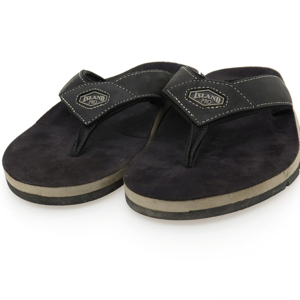 【中古】アイランドスリッパ ISLAND SLIPPER レザー系 サンダル ブラック【サイズ10】【 状態ランクC 】【 メンズ 】